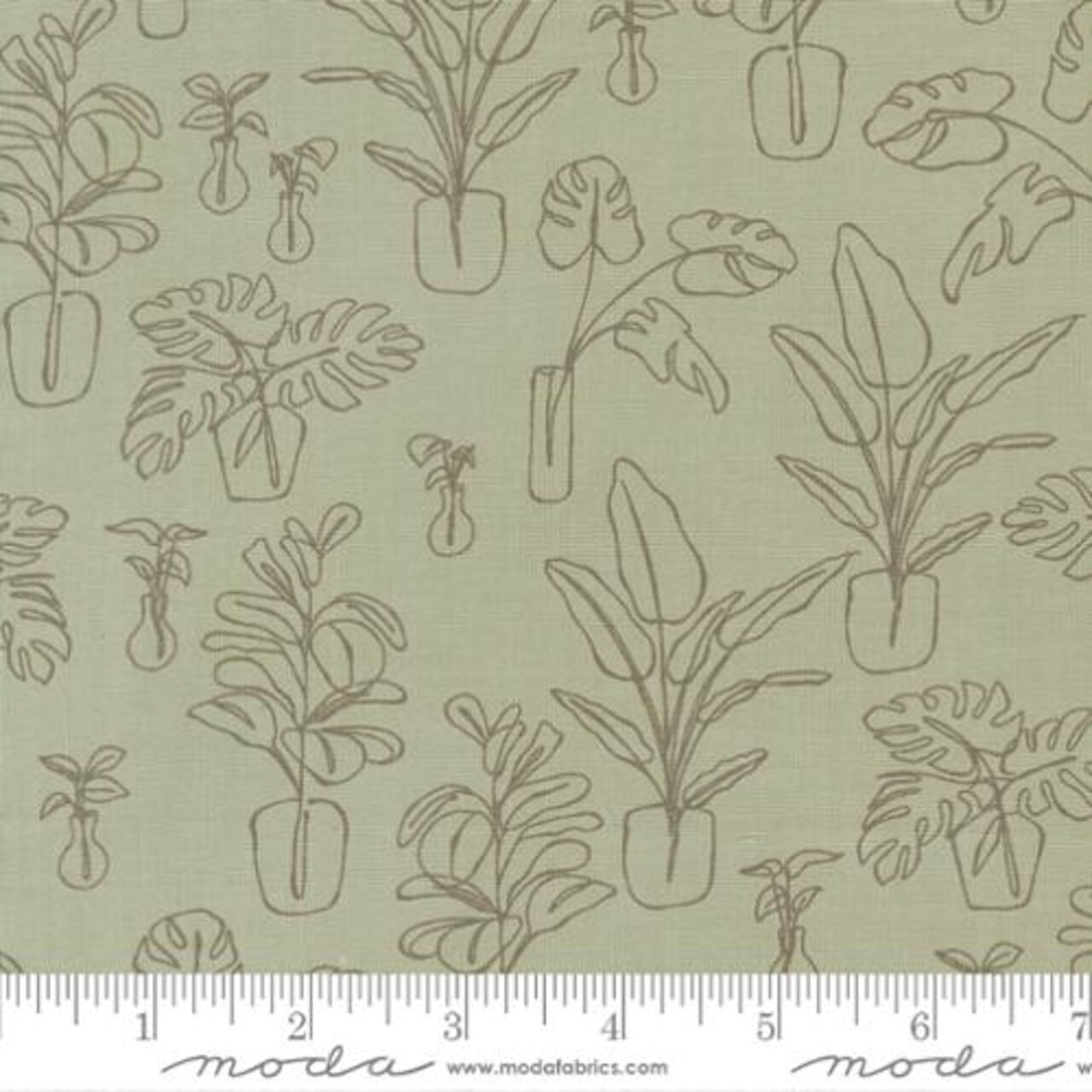 Fabric Moda Sage Indoor Jungle Potted by the Quarter Yard 26143-24